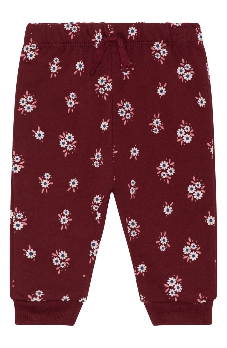 PL Baby by Petit Lem Fleece Sweatshirt, Joggers & Headband Set, Alternate, color, Flower