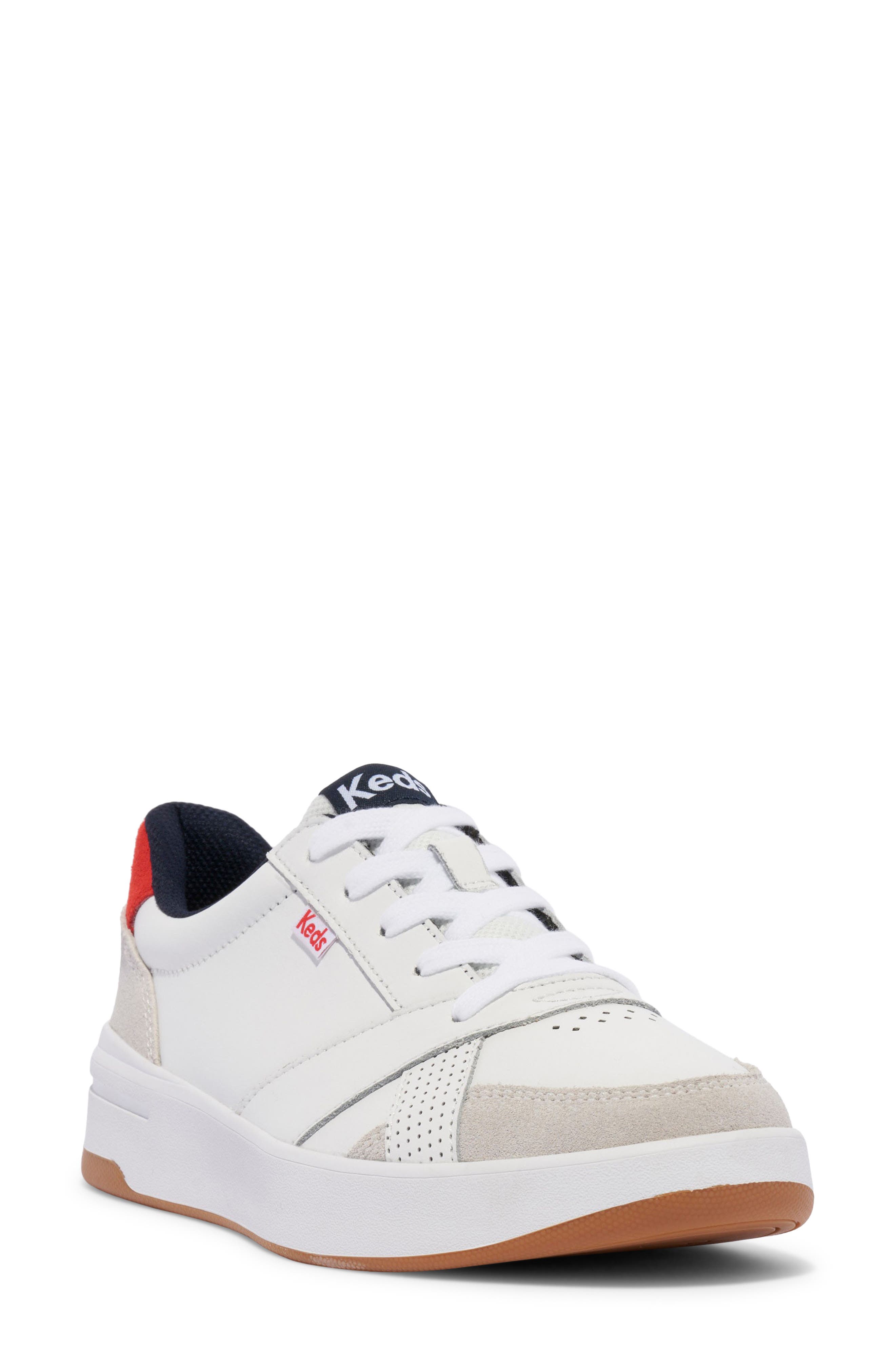 Keds<sup>®</sup> The Court Leather Sneaker, Main, color, 
