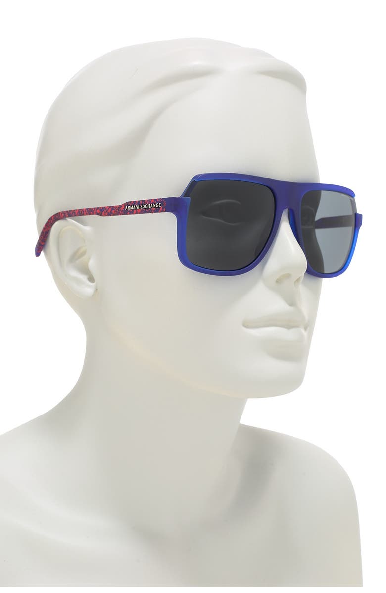 AX Armani Exchange 58mm Square Sunglasses, Alternate, color,