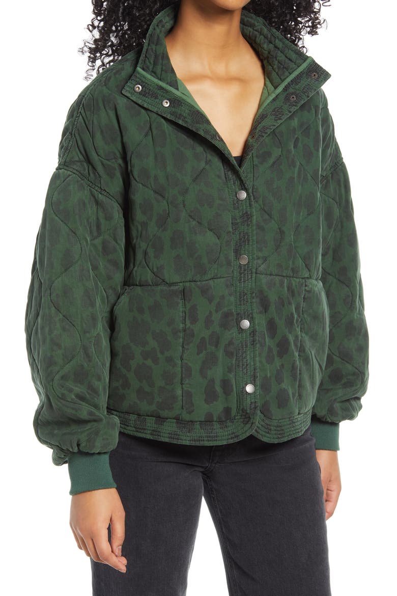 Leopard Print Quilted Jacket, Alternate, color, ANIMAL INSTINCTS