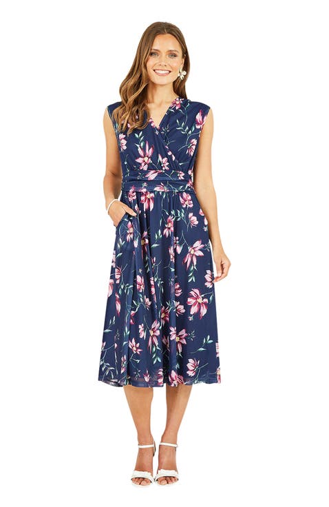 Mesh Stretch Midi Dress