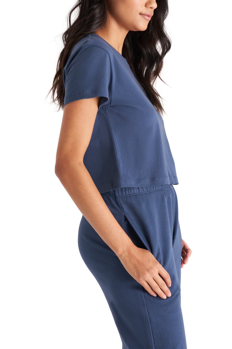 The Crop Top, Alternate, color, Vintage Navy