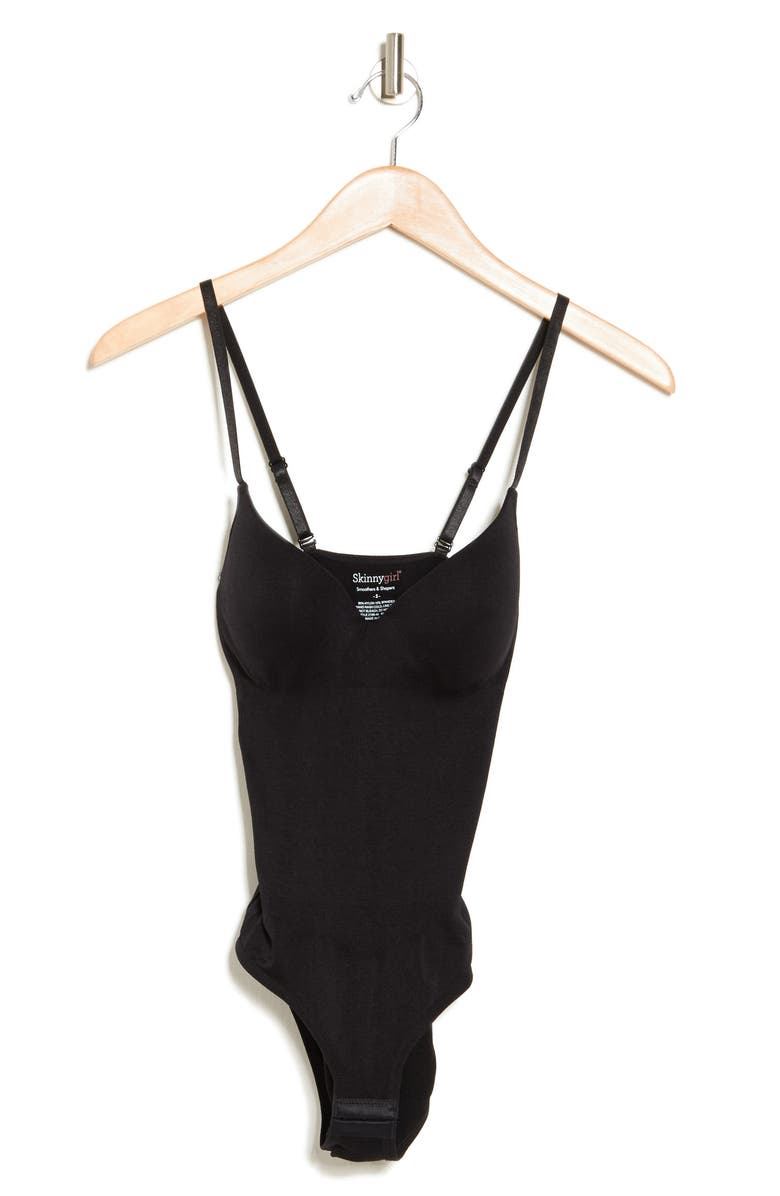 SKINNY GIRL Seamless Shaping Bodysuit, Alternate, color, Black