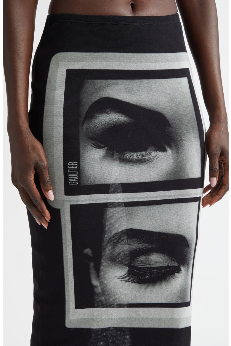 The Eyes & Lips Mesh Pencil Skirt, Alternate, color, BLACK/ GREY/ WHITE