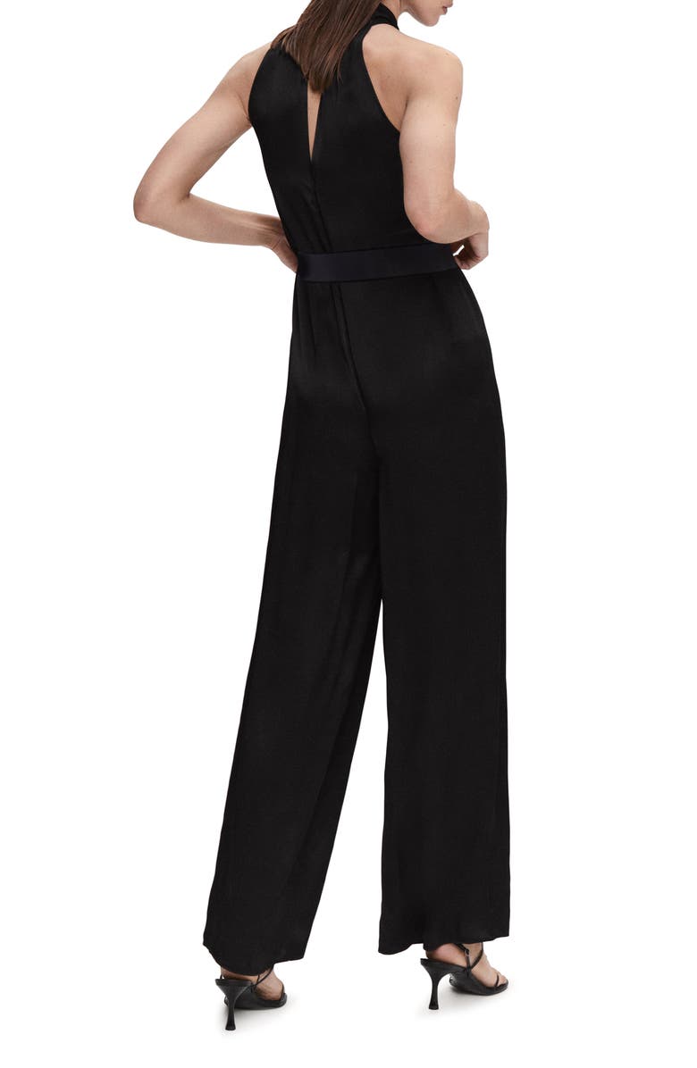 MANGO Satin Jumpsuit, Alternate, color,