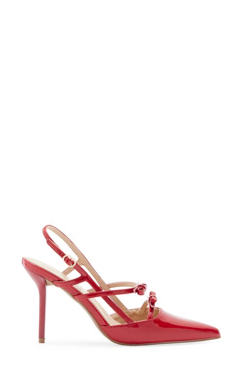 Wild Diva Lounge Mistress Bow Slingback Pump In Red