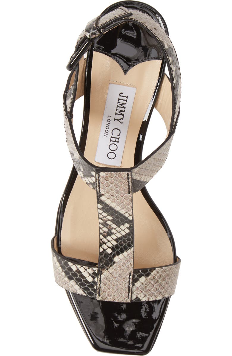 Jimmy Choo Jin Snakeskin Print Sandal, Alternate, color,