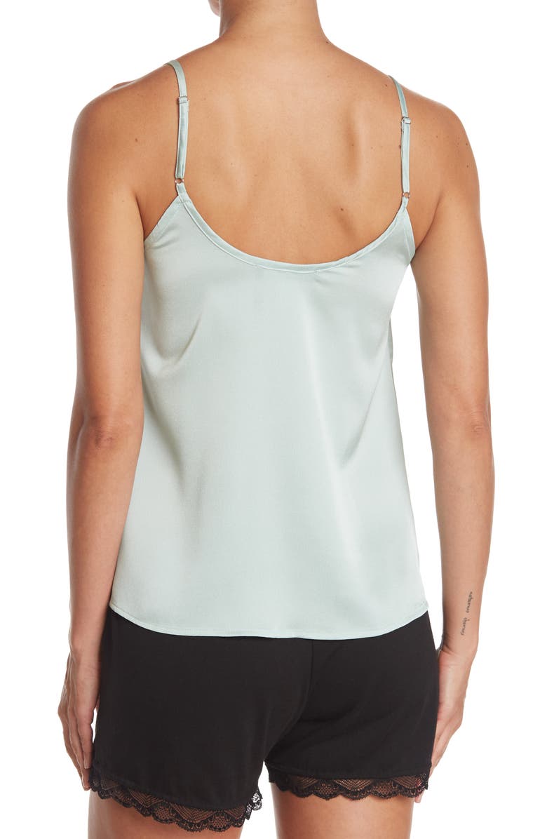 JUST ONE Woven Lace Trim Cami, Alternate, color, Mint