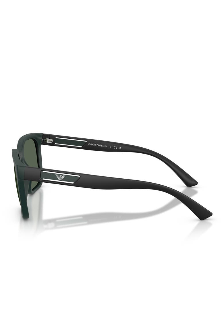 54mm Square Sunglasses, Alternate, color, MATTE PETROL / GREEN