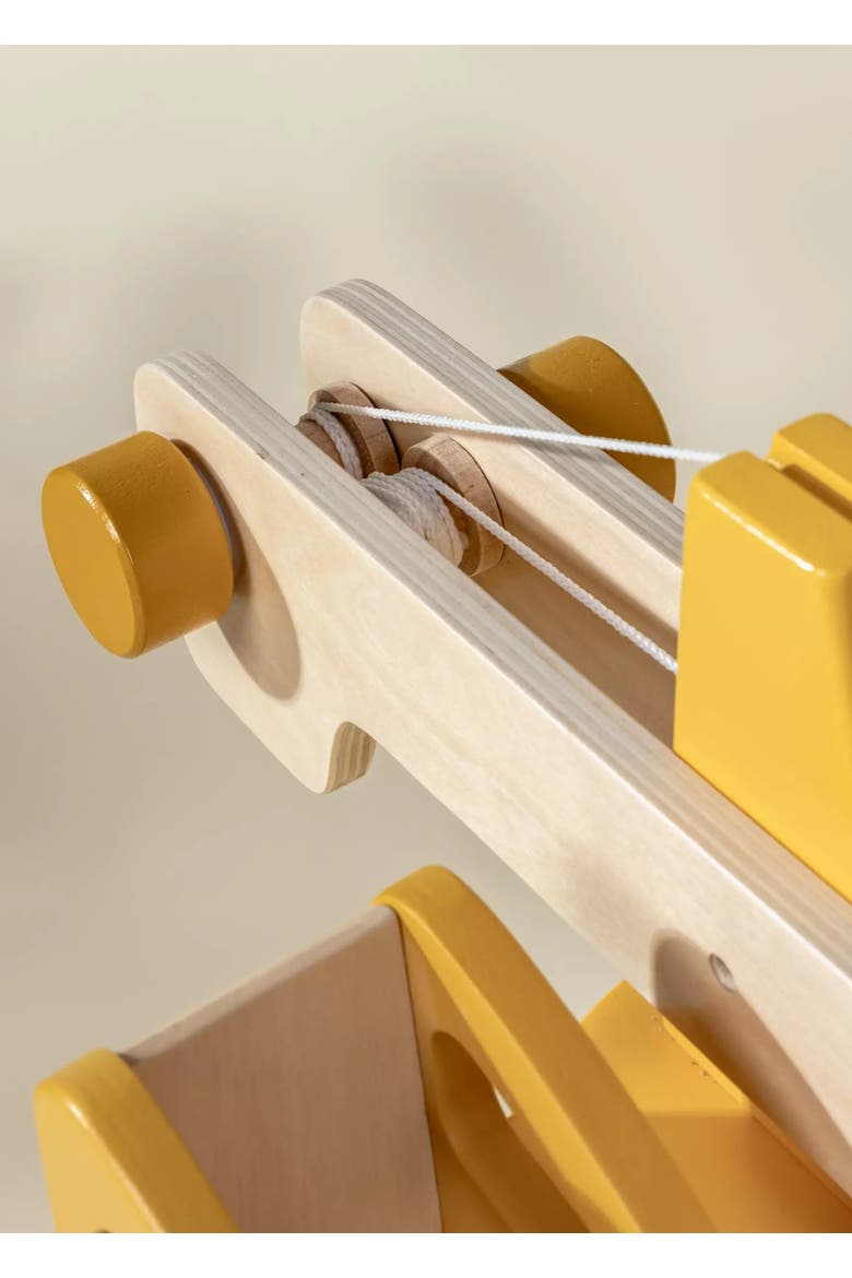 Oversized Wooden Construction Crane, Alternate, color, Natural Wood