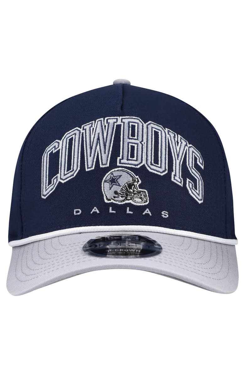 New Era Men
s New Era Navy Dallas Cowboys Arch 9FORTY A-Frame M-Crown Adjustable Hat, Alternate, color, Navy