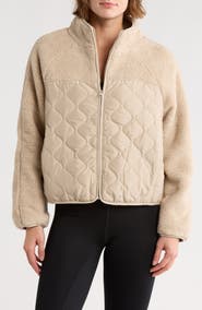Z by Zella Faux Shearling Mixed Media Jacket
