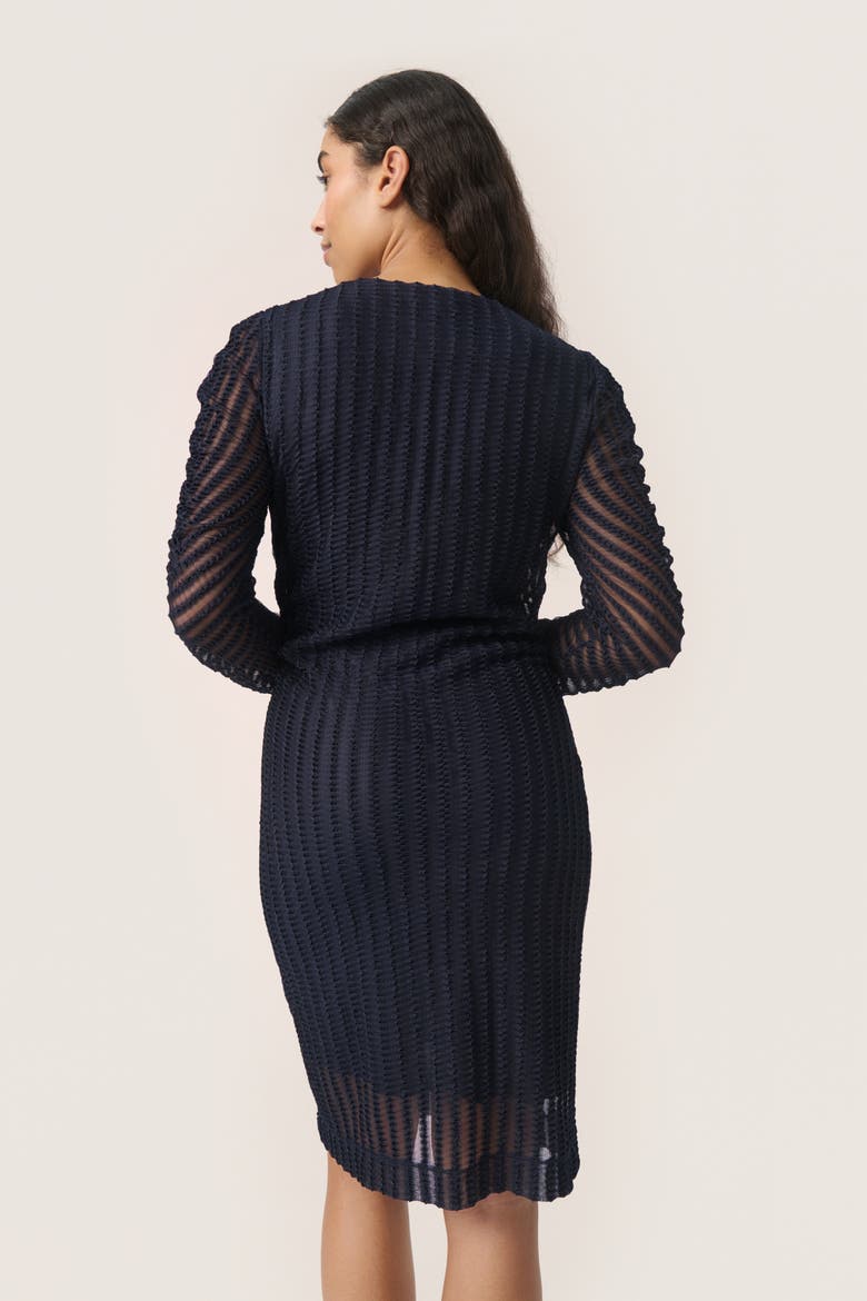 SLSolveig Long Sleeves Slim Fit Dress, Alternate, color, Night Sky