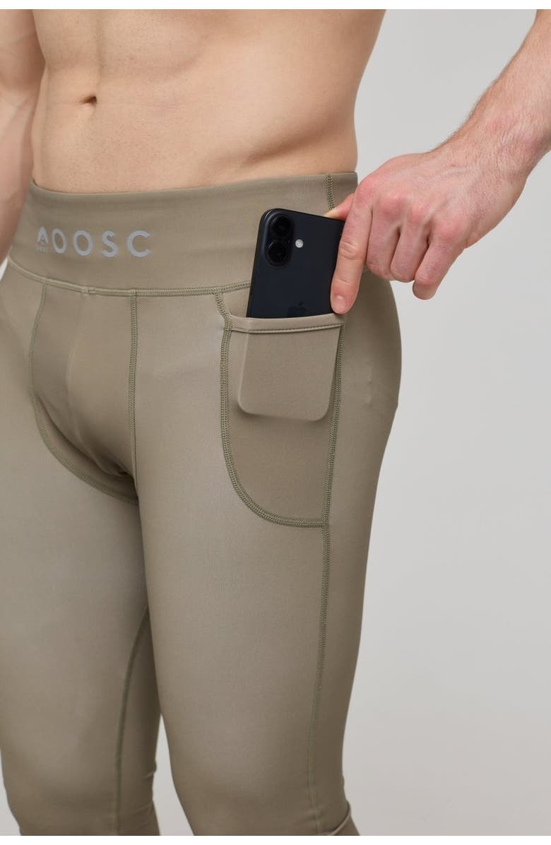 OOSC Elite Activewear Leggings - Khaki, Alternate, color, Khaki