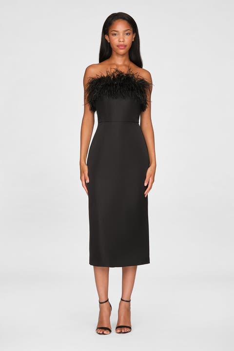 Ginger Feather Sheath Dress