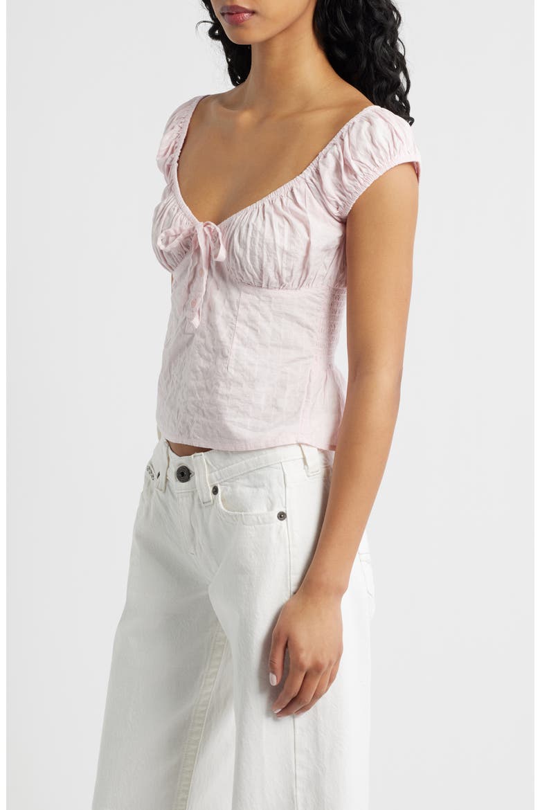 Hallie Cotton Blend Top, Alternate, color, PINK