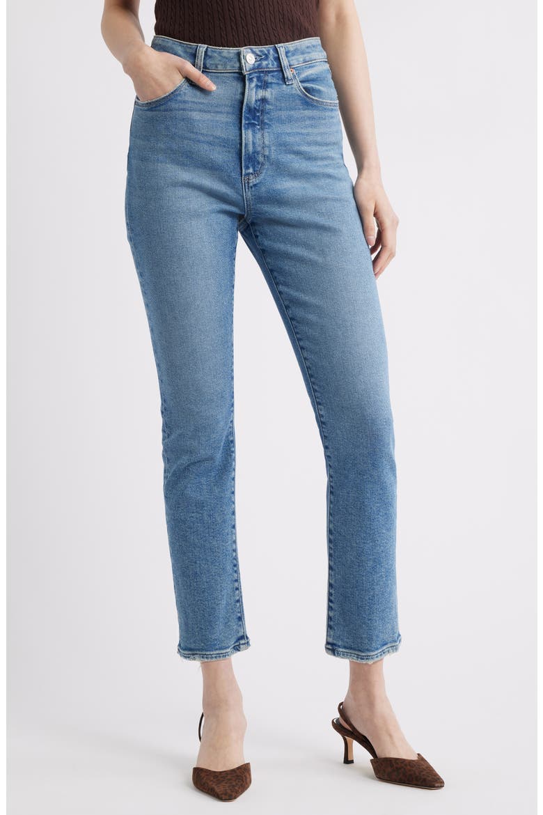 Billy High Waist Straight Leg Jeans, Main, color, SIENA