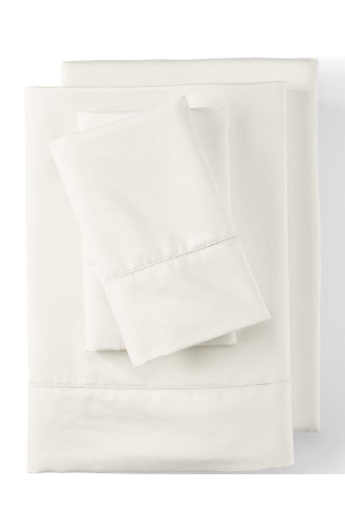 Lands' End 700 Thread Count Luxe Sateen Egyptian Cotton No Iron Bed Sheet Set In Ivory