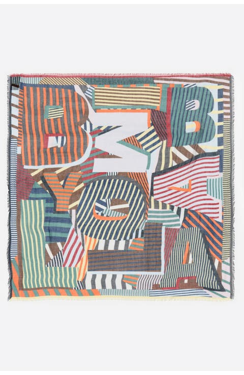 Geometric XL logo Shawl