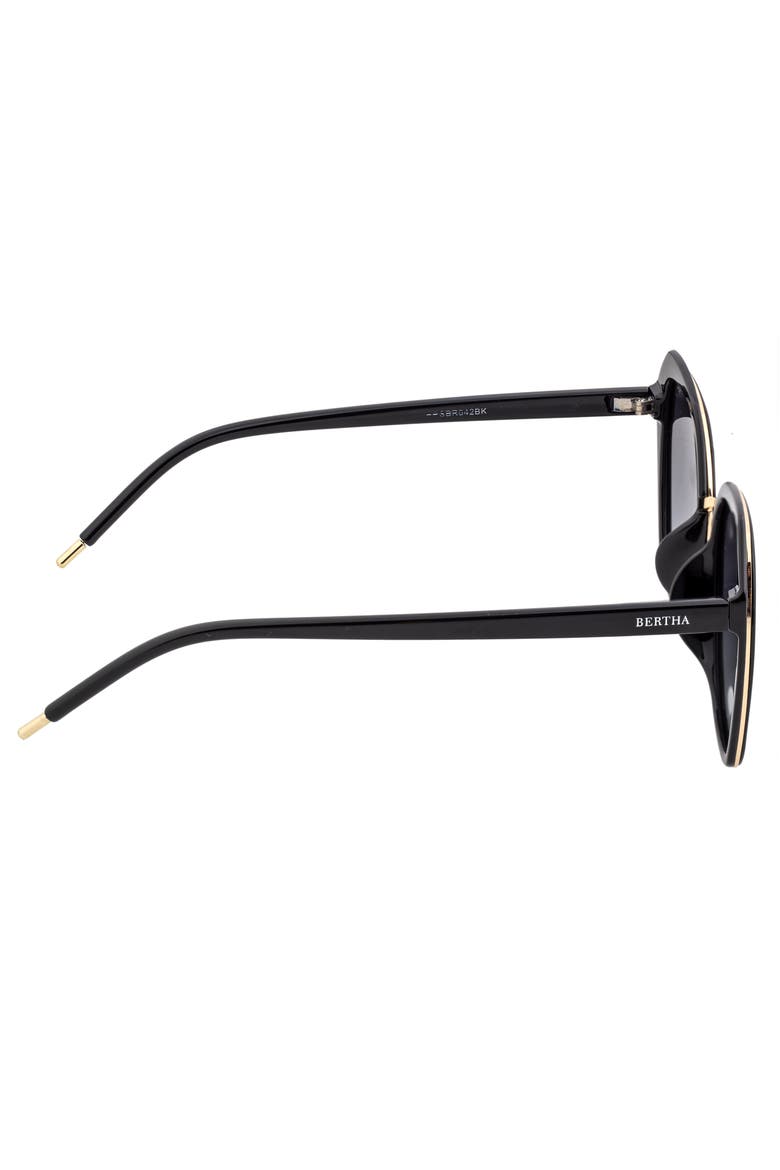 Jade Polarized Sunglasses, Alternate, color, Black/Black