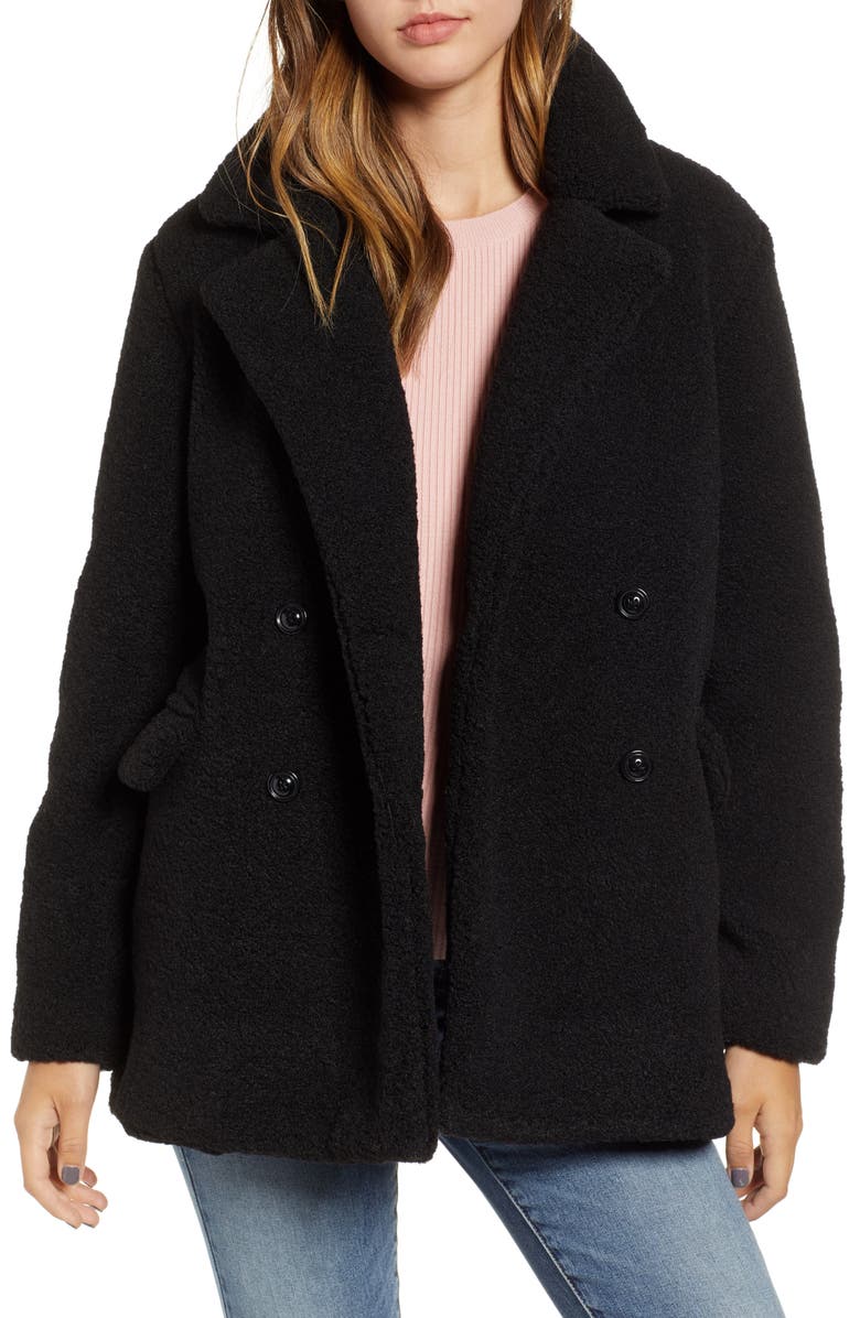 BP. Textured Double Breasted Coat, Main, color,