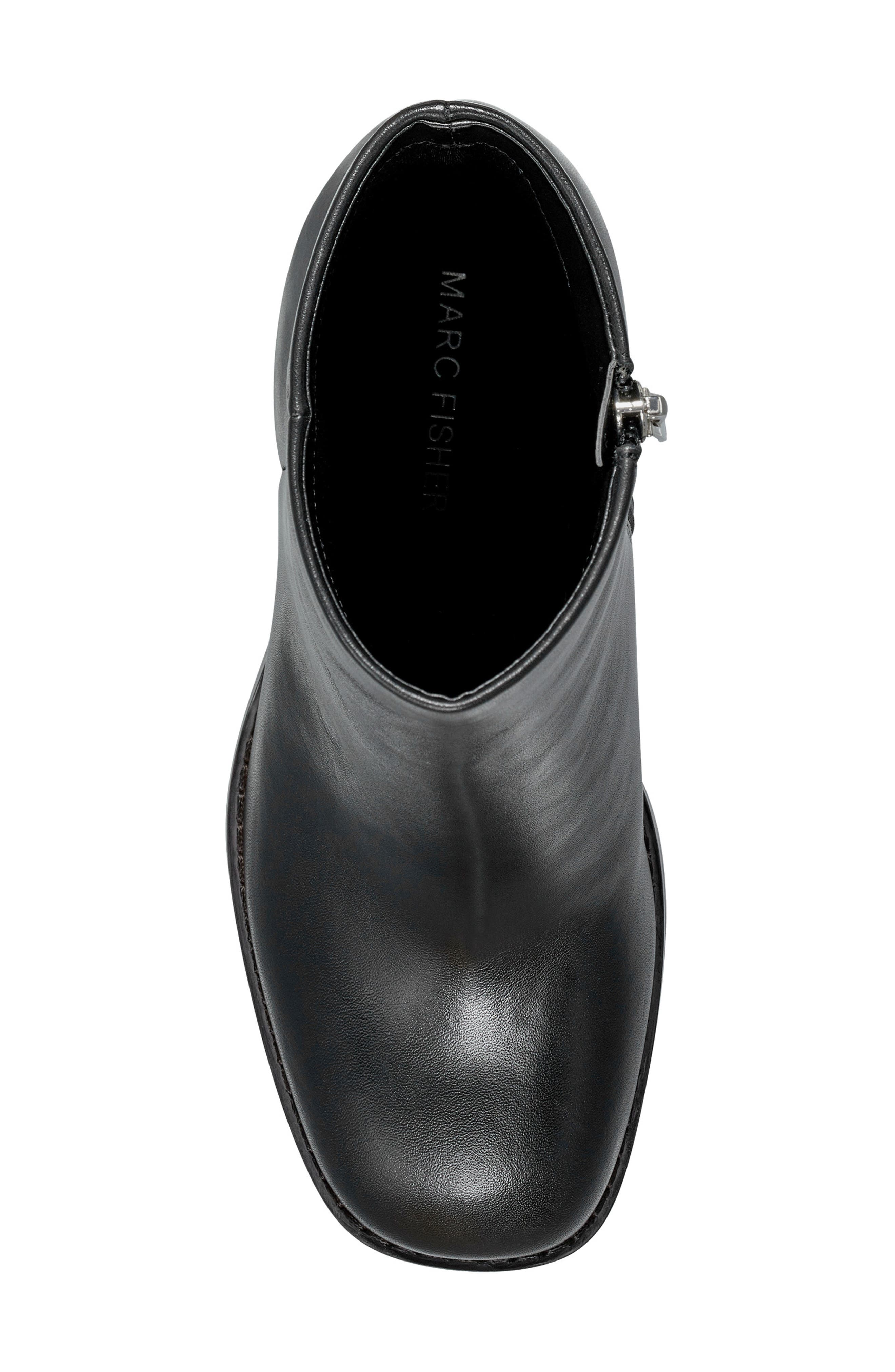 Marc Fisher Block Heel Bootie, Alternate, color, Black