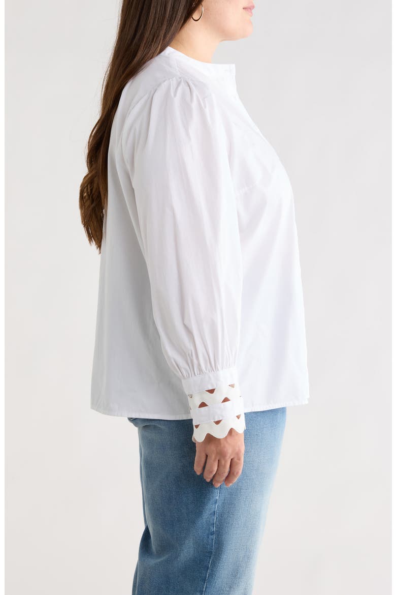 Ziana Cotton Poplin Button-Up Shirt, Alternate, color, WHITE