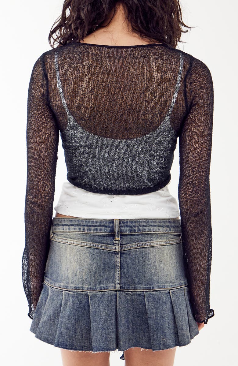 BDG Urban Outfitters Sheer Tie Front Cardigan, Alternate, color,