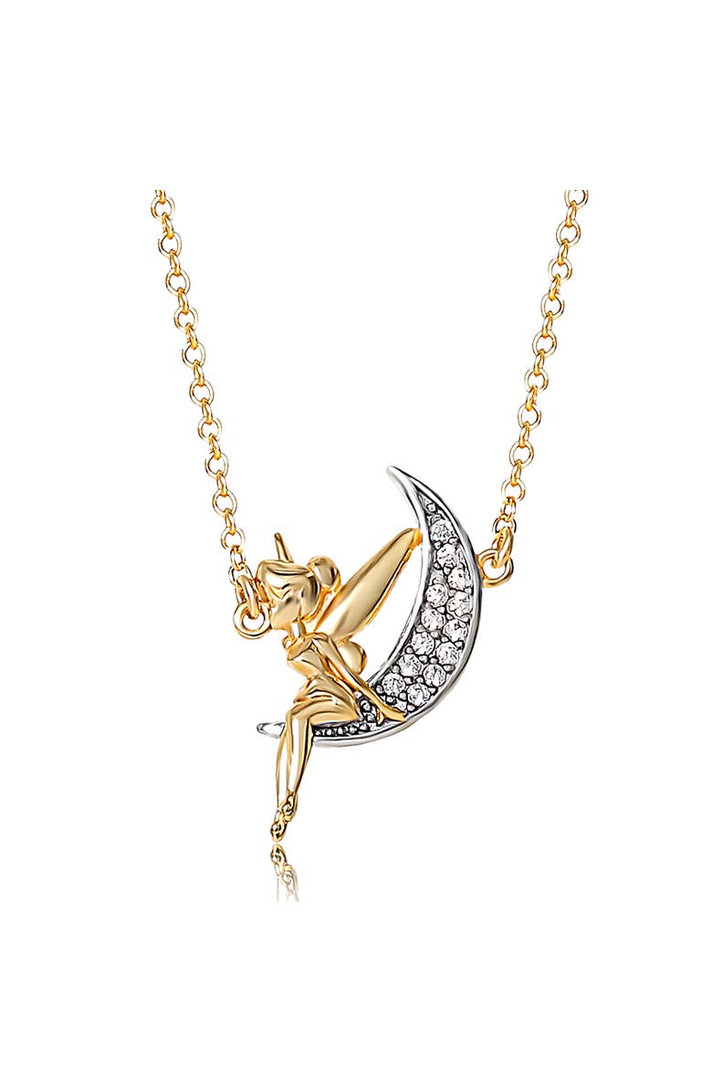 Disney Tinker Bell On The Moon Pendant Necklace, 18-inch, Main, color,