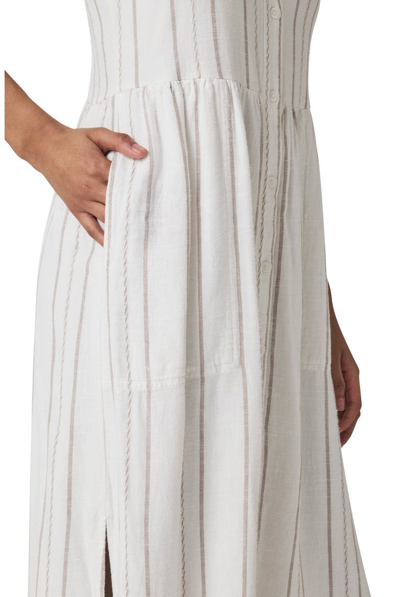 Gabrielle Mixed Stripe Sundress, Alternate, color, WHITE/ FAWN