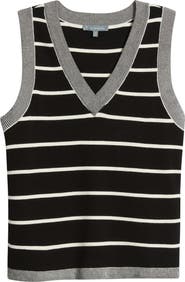 Wit & Wisdom Stripe V-Neck Sweater Vest