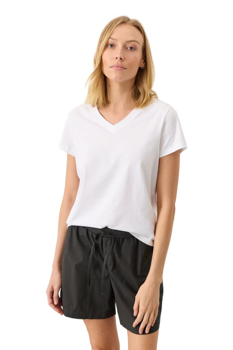 Organic Cotton Softspun Essential V-Neck Tee, Alternate, color, White