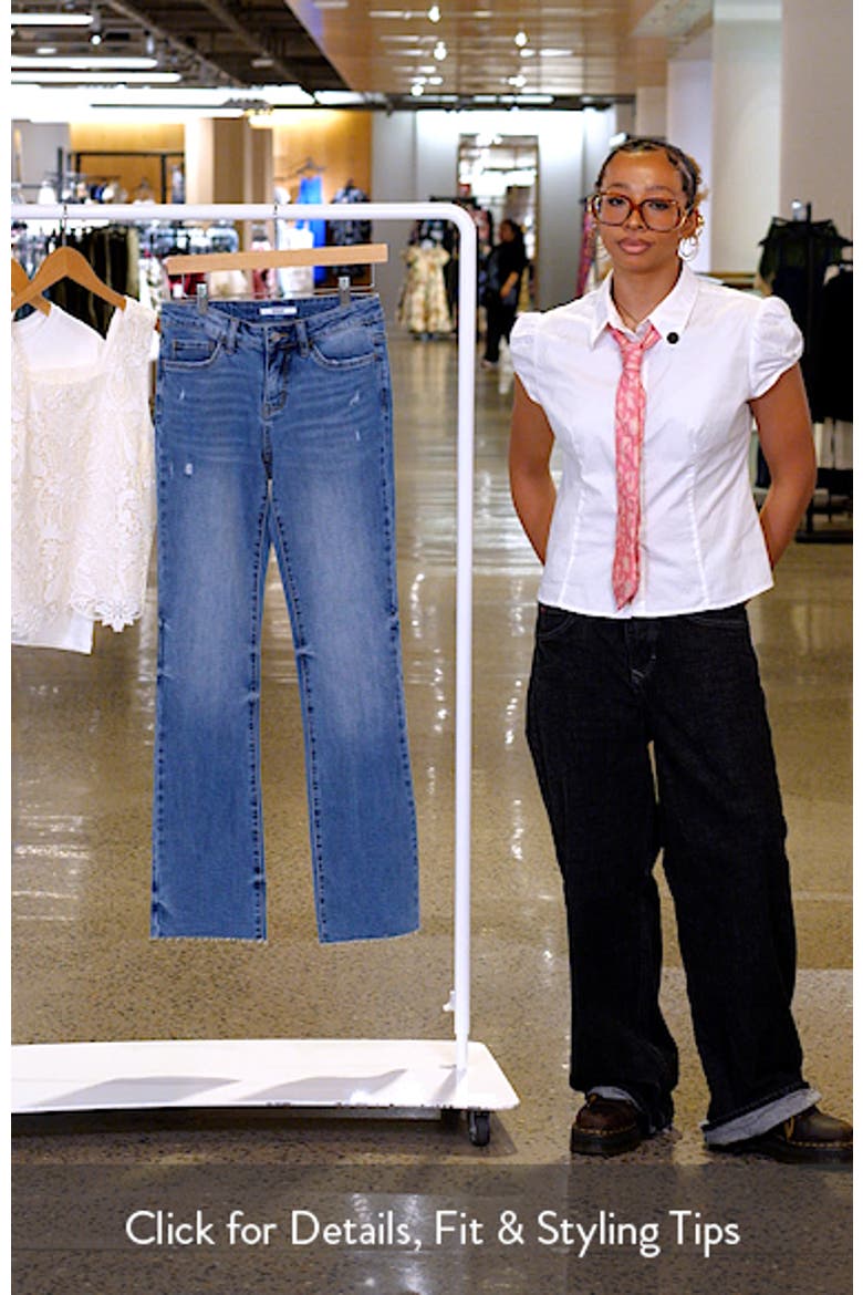 Raw Hem Low Rise Bootcut Jeans video