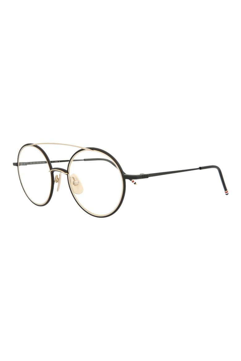 50mm Round Optical Frames, Alternate, color, BLACK IRON GOLD