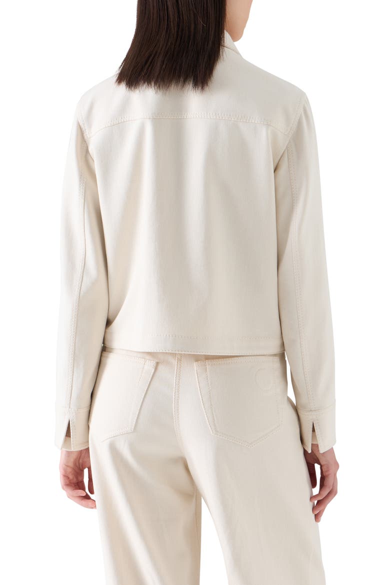 Washed Denim Utility Jacket, Alternate, color, IVORY