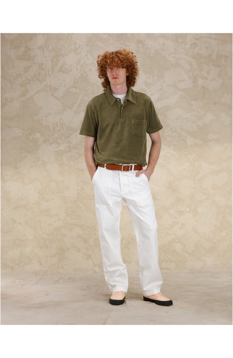 Fortela Newfatigue Herringbone Cotton Fatigue Trousers, Alternate, color, White