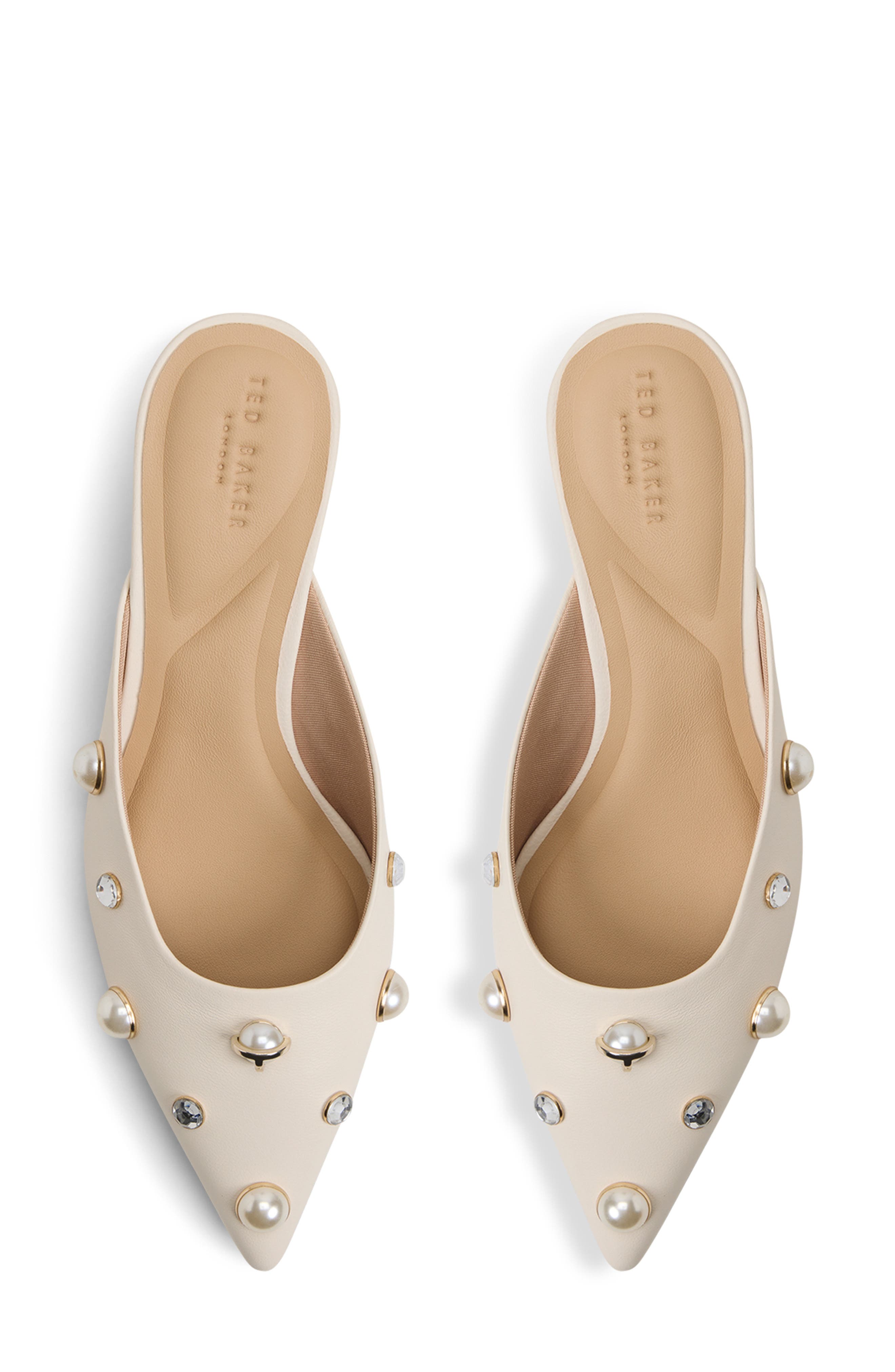 Georgie Pointed Toe Mule, Alternate, color, WHITE/ BONE