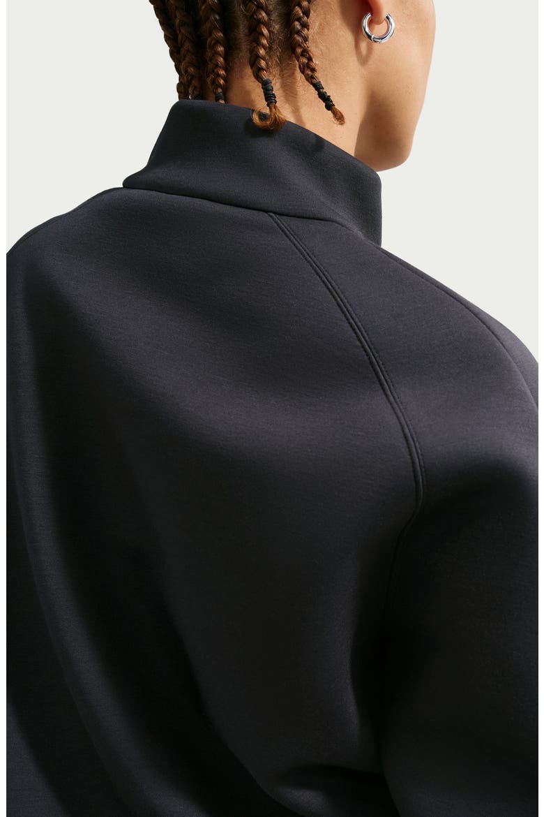 Pregame Fleece Oversized Track Jacket, Alternate, color, 010 BLACK/BLACK