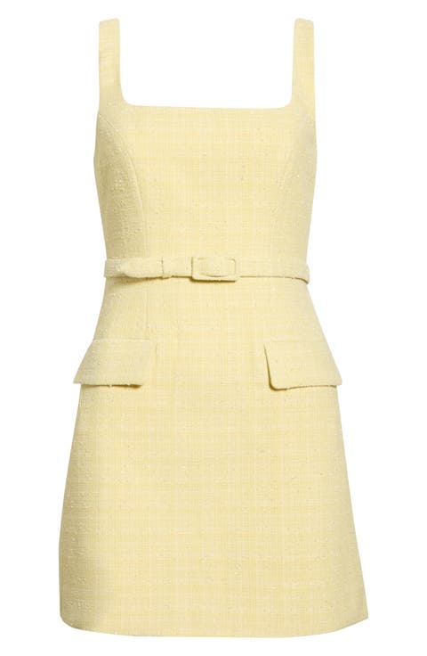 Adelyn Belted Tweed Minidress