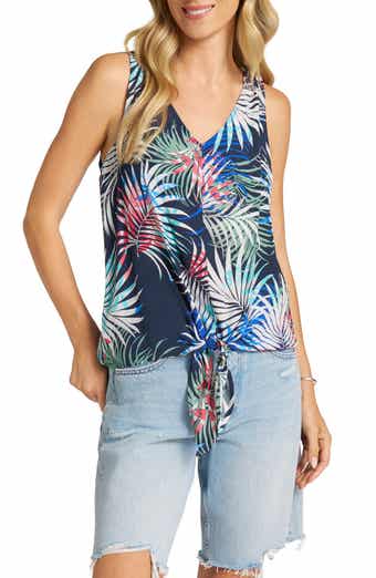Tie Front V-Neck Top
