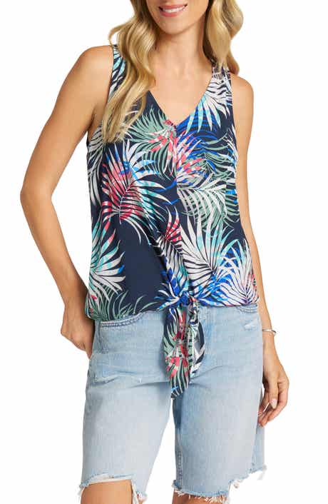 Tie Front V-Neck Top