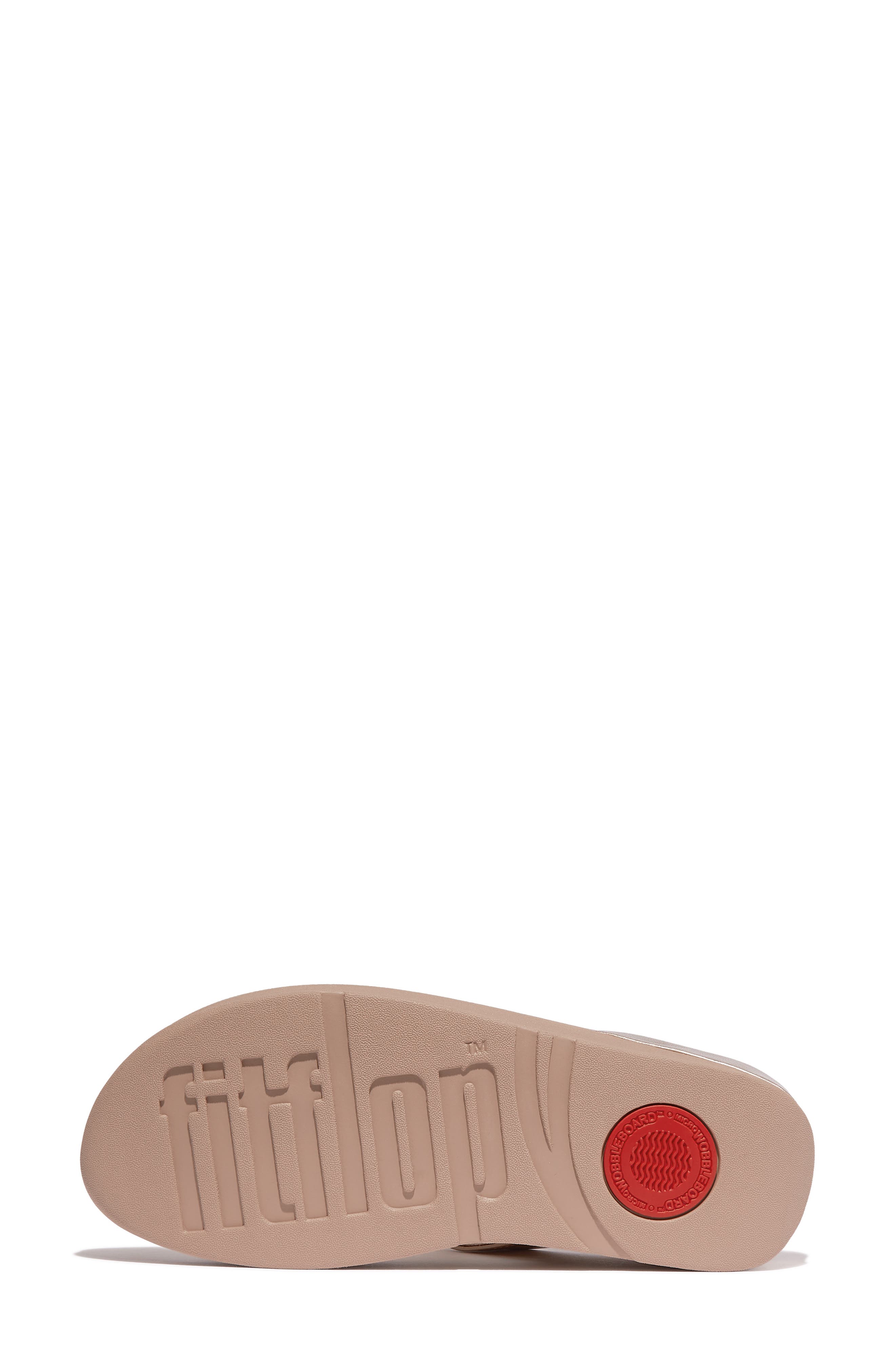 FitFlop Halo Platform Wedge Flip Flop, Alternate, color, Metallic Latte Beige