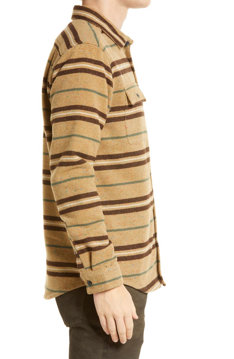 RVCA Blanket Stripe Flannel Button-Up Shirt, Alternate, color,