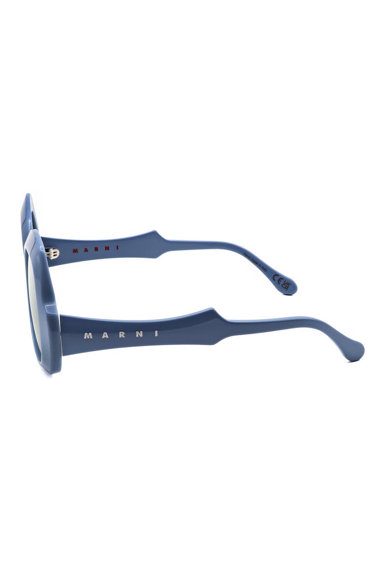 54mm Round Sunglasses, Alternate, color, BLUE GREY / DARK GREY