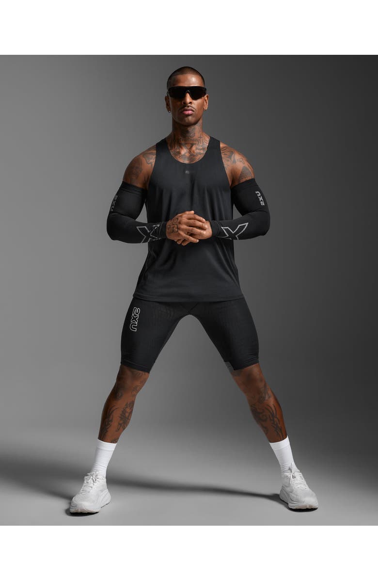 2XU Light Speed Tech Singlet, Alternate, color, Black/Black Reflective