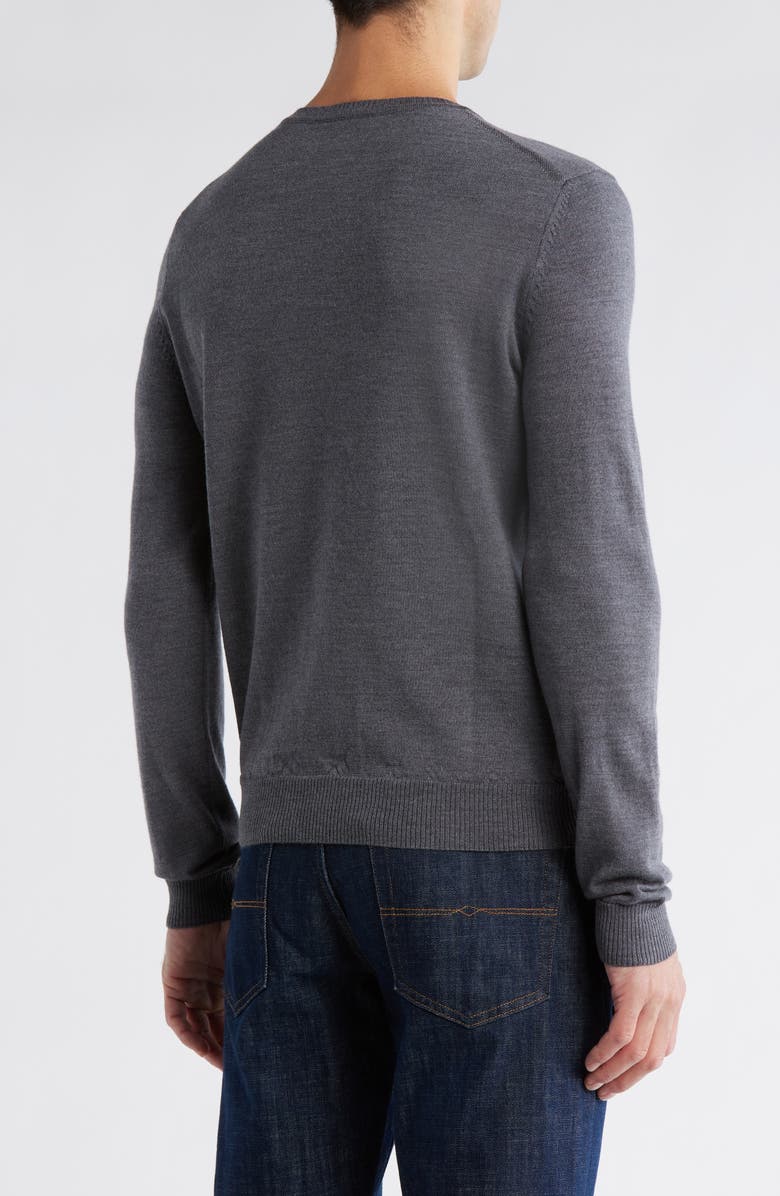 BOSS Bagritte Virgin Wool Sweater, Alternate, color, Medium Grey