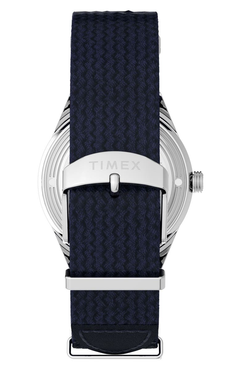 Timex<sup>®</sup> Marlin Jet Automatic Fabric Strap Watch, 38mm, Alternate, color, Blue