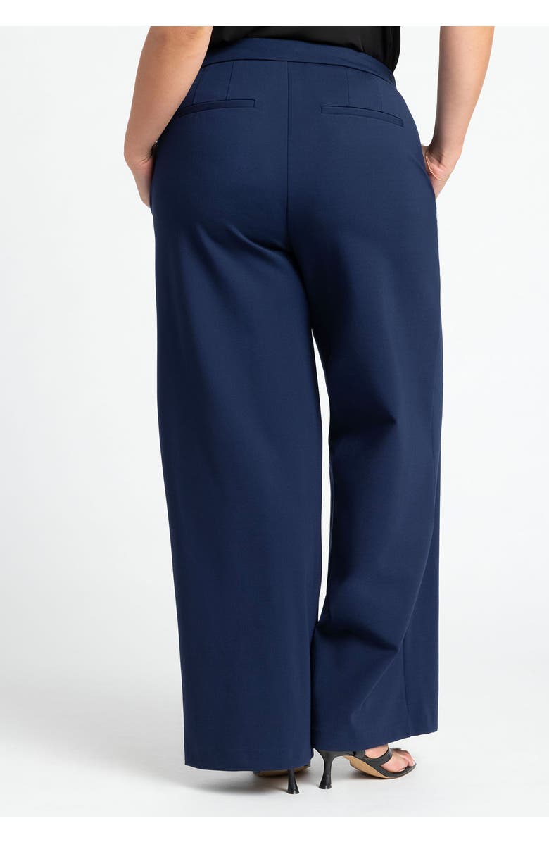 ELOQUII The Ultimate Stretch Wide Leg Pant, Alternate, color, Totally Black