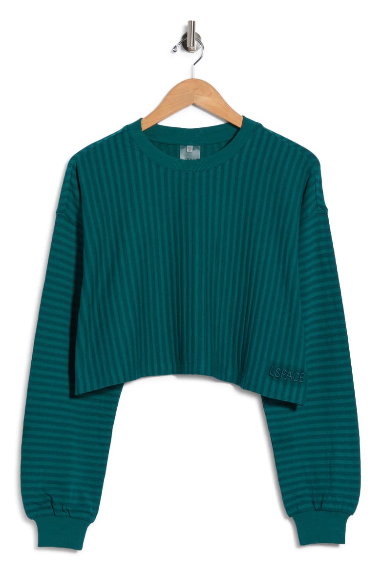 Half Court Cropped Pullover Sweatshirt, Main, color, DEEP TEAL