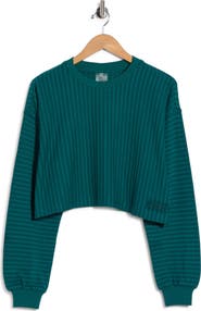 LSPACE Half Court Cropped Pullover Sweatshirt